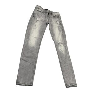 Express Gray Distressed Jegging Jeans